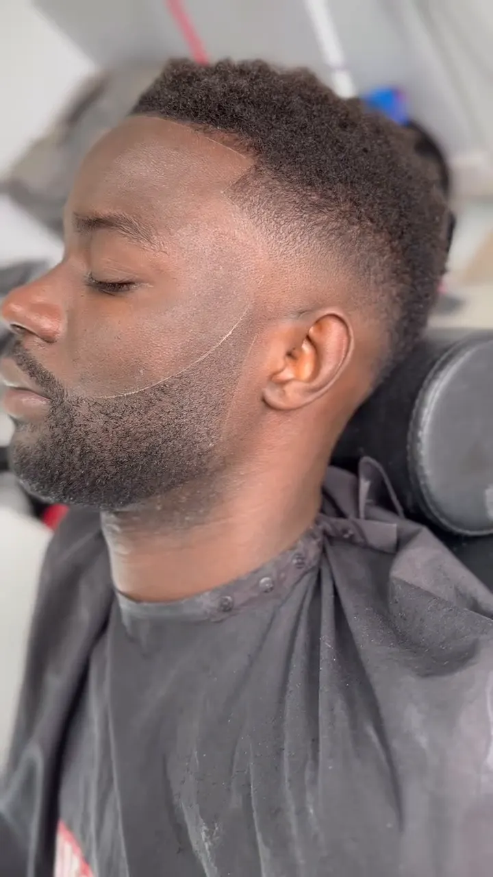 Skin fade close up